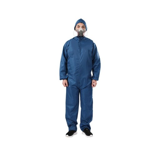 3M UU001501582 Protective Coverall 4540+ Type 5/6 White and Blue - Size XL